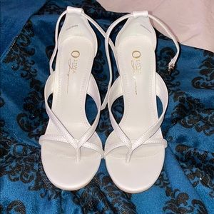 White Strappy heels